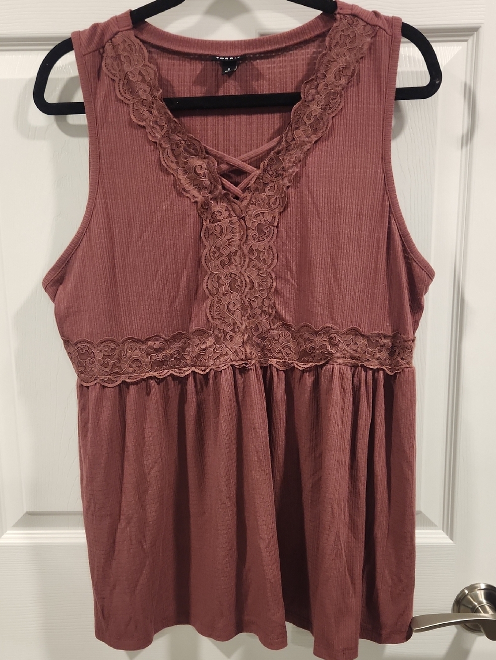torrid Mauve Ribbed Top